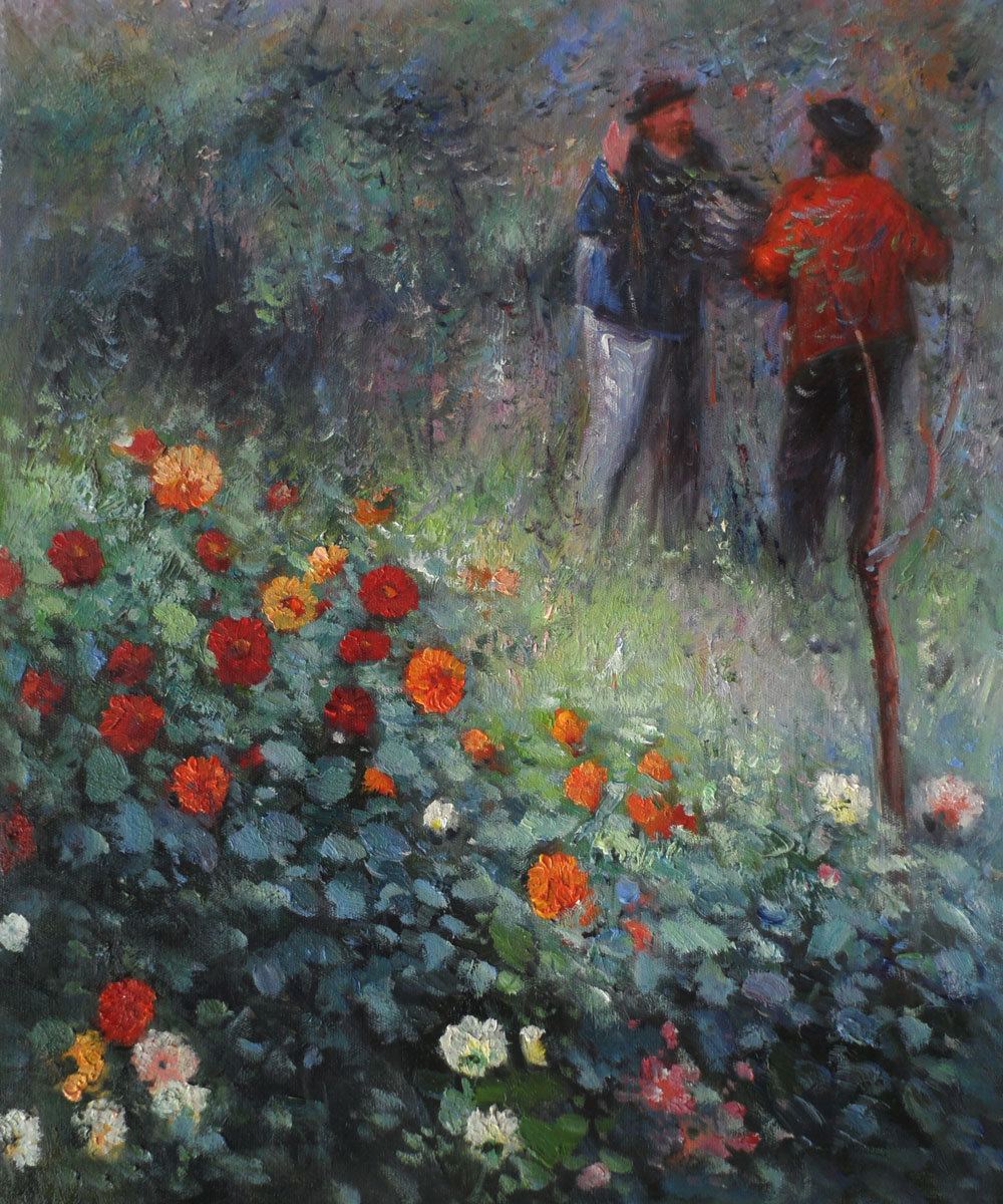 Garden in the Rue Cortot Montmartre art - Pierre-Auguste Renoir painting on canvas